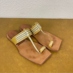 Naked Feet Braided Toe Ring Sandal Size 6.5 Women